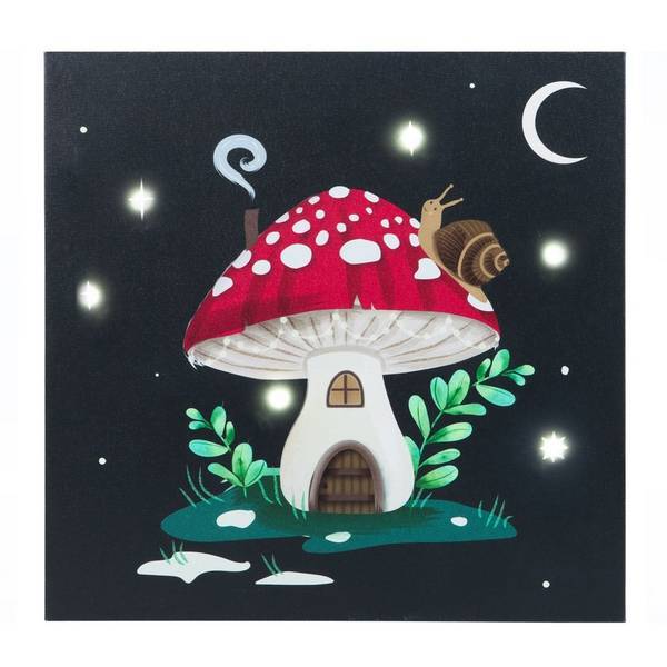 Something Different gnome canvas light up plaque, imported from the UK