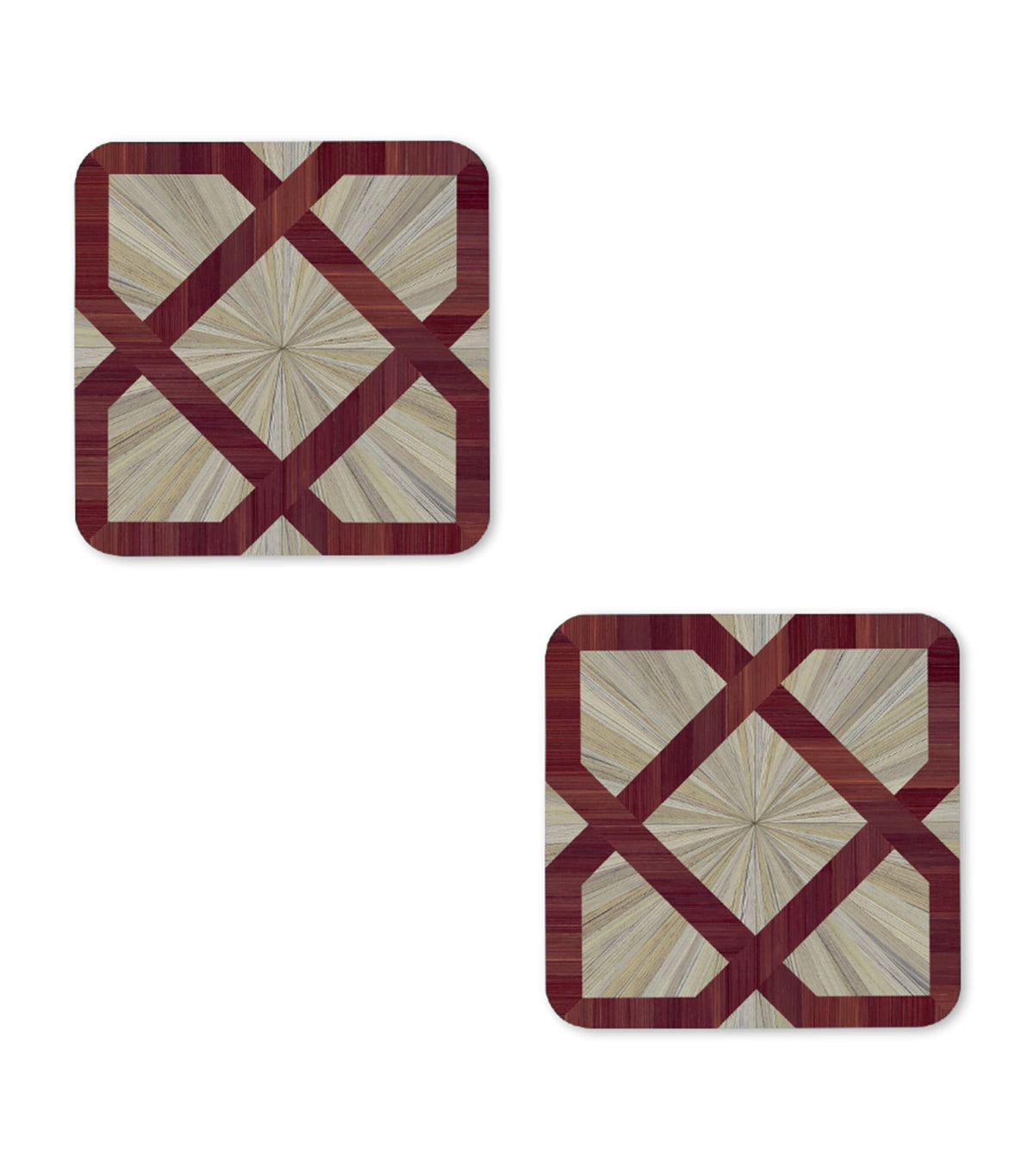 Hestia Arabesque Square Coasters Set of 2, UK version
