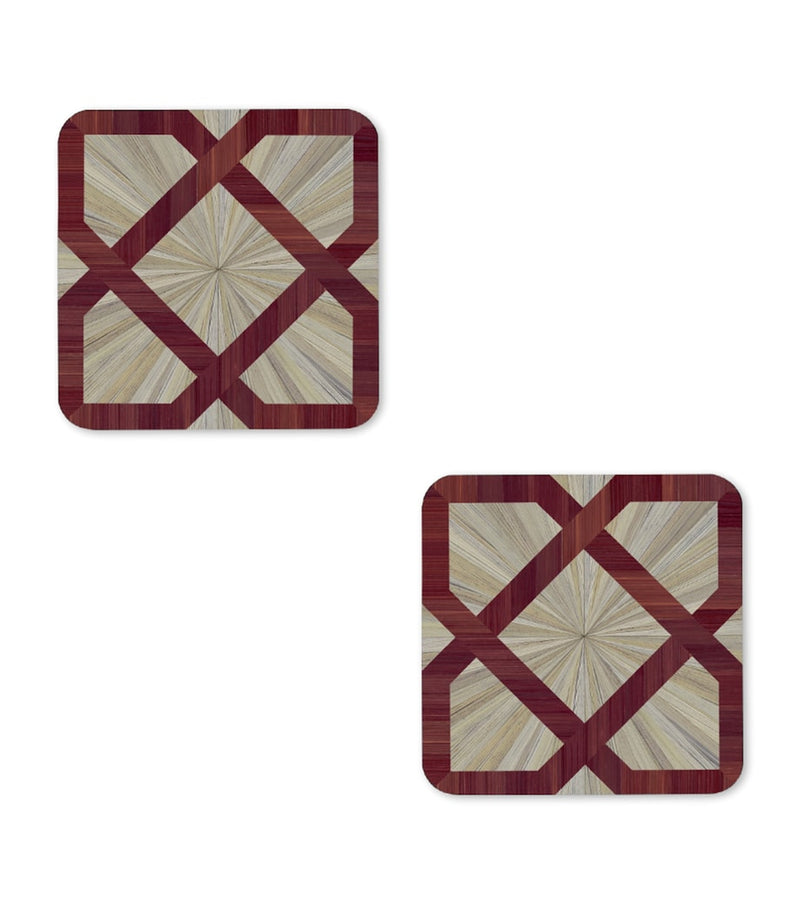Hestia Arabesque Square Coasters Set of 2, UK version