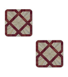 Hestia Arabesque Square Coasters Set of 2, UK version