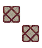 Hestia Arabesque Square Coasters Set of 2, UK version