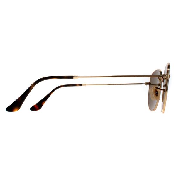 Ray-Ban hexagonal sunglasses gold polarised 51mm, imported from the UK
