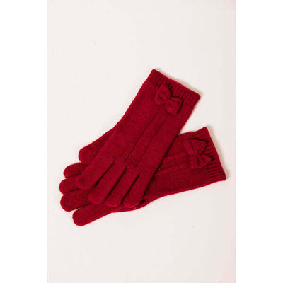 Superdrug SVNX Bow Knitted Gloves Red- Buy online at McGrocer