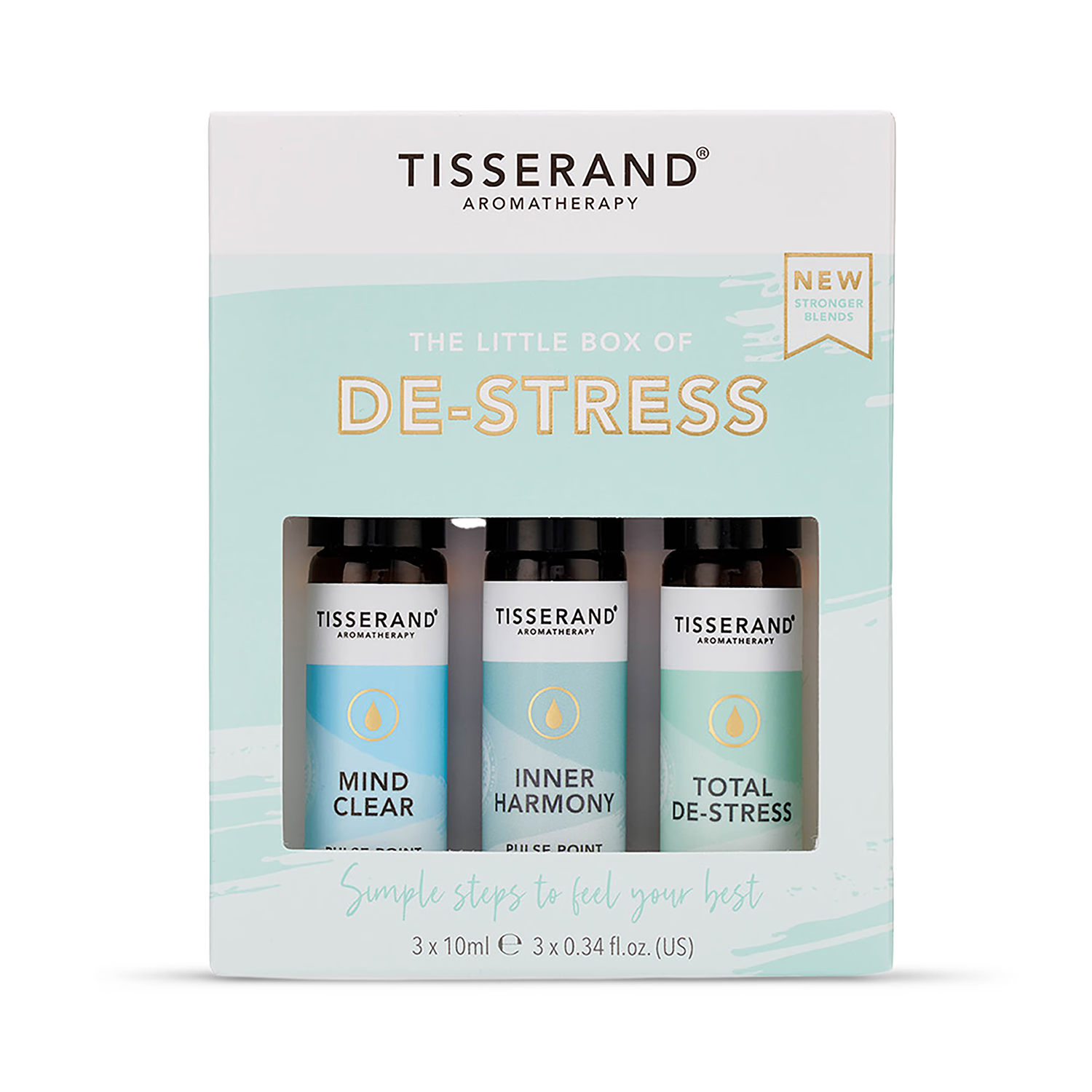 Tisserand rollerball essential oil 3x10ml, imported from the UK