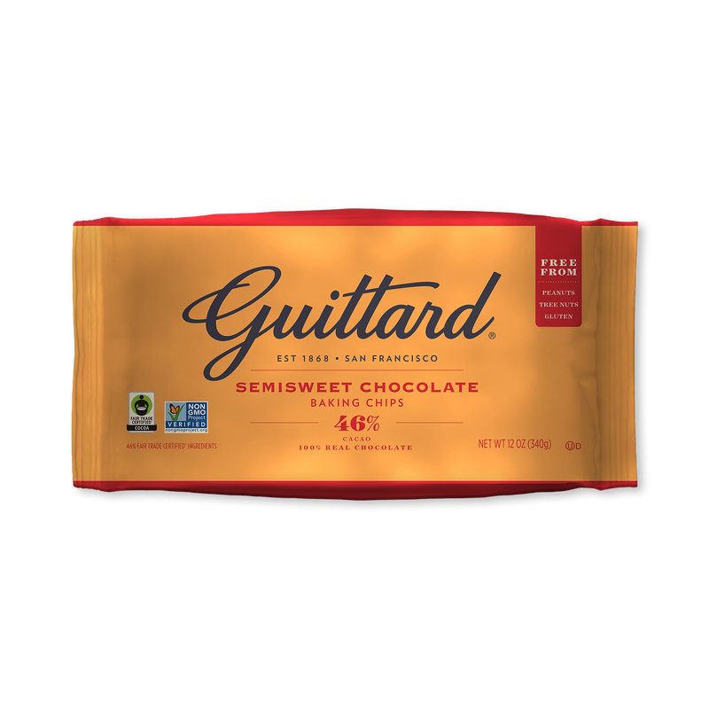 Guittard 46% semisweet chocolate baking chips 340g - British product