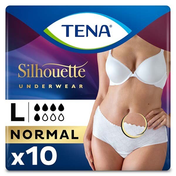 TENA Silhouette Incontinence Pants Normal Size Large 10 pack GOODS Superdrug   