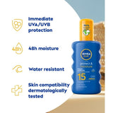 NIVEA SUN Suncream Spray Protect & Moisture SPF15 200ml GOODS Superdrug   