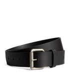 Barbour leather belt with matte finish, 4cm width (British brand)