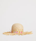 PUCCI designer raffia printed brim sun hat (British brand)