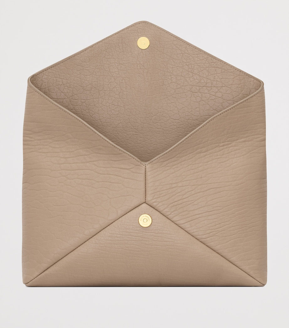 Saint Laurent Cassandre large leather envelope pouch, UK version