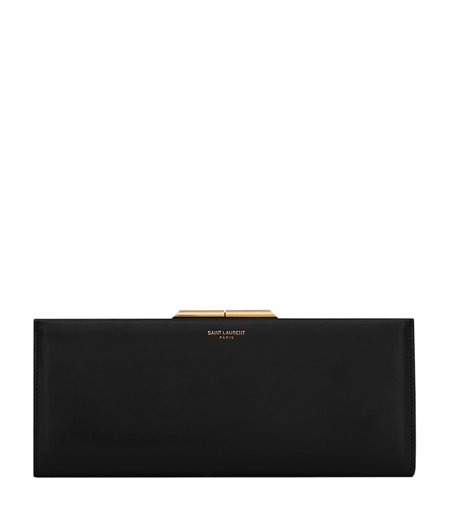 Saint Laurent leather clutch bag with chain strap - British product