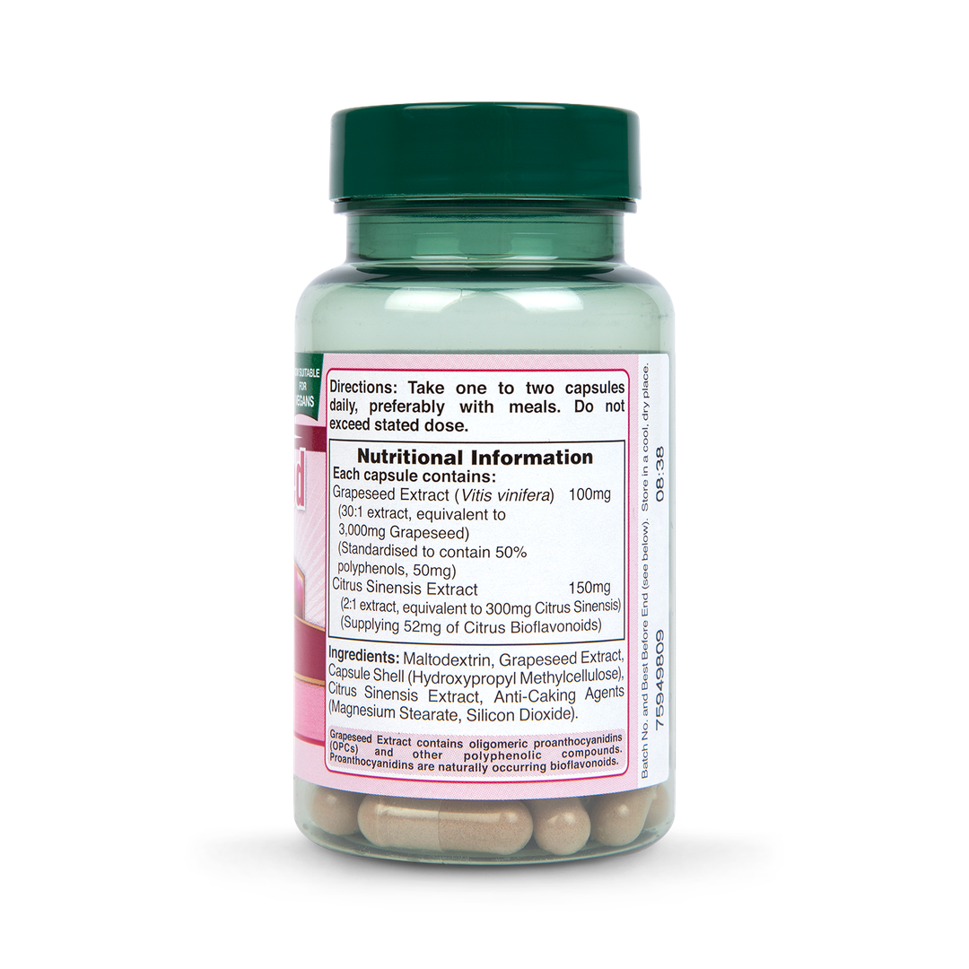 Holland Barrett Double Strength Grapeseed Extract 100mg 50 Capsules