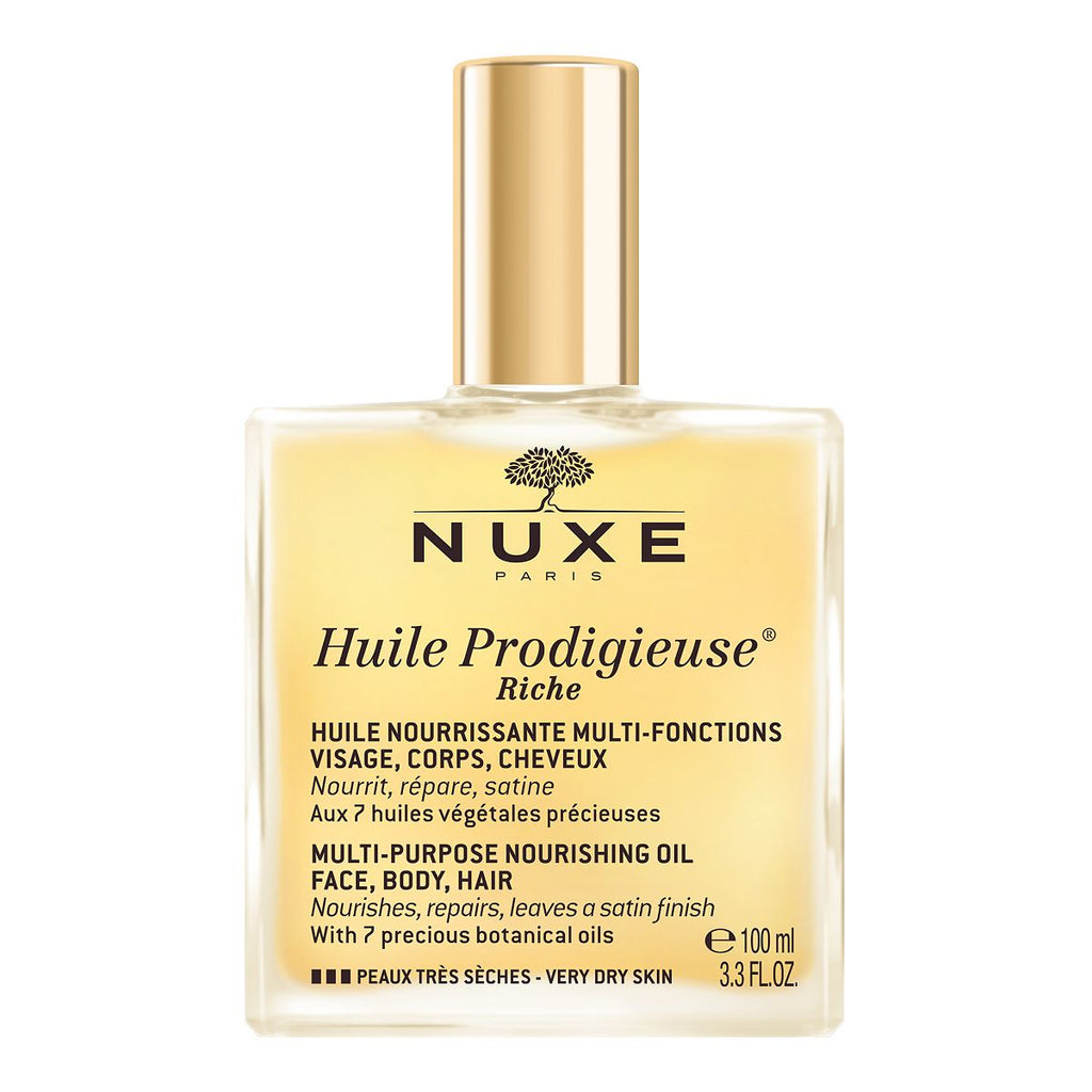 NUXE Huile Prodigieuse® Riche Multi-Purpose Dry Oil for Face, Body and Hair 100ml