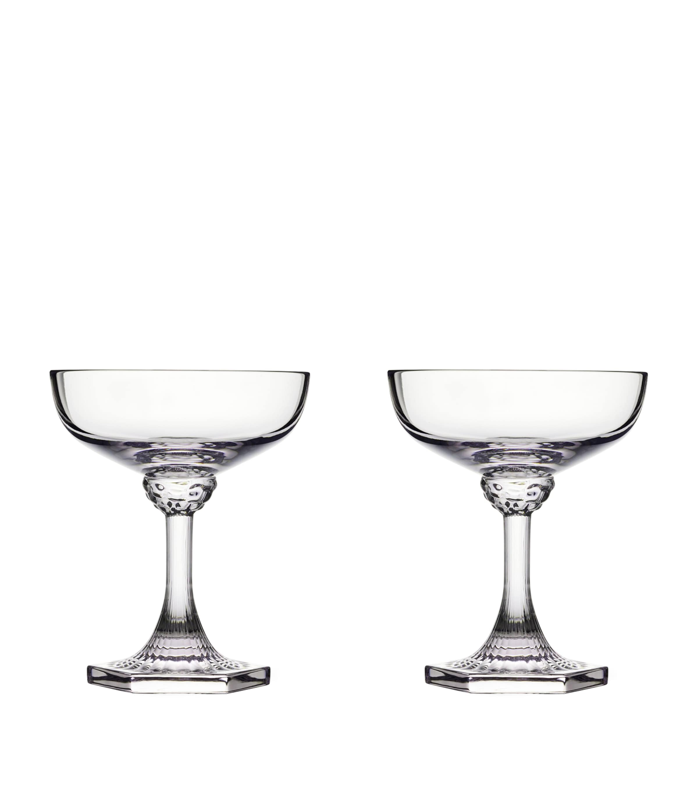 Royal Copenhagen Aurora Champagne Coupes 250ml set, imported from the UK