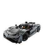 LEGO Technic Koenigsegg Jesko Absolut grey hypercar model, UK version