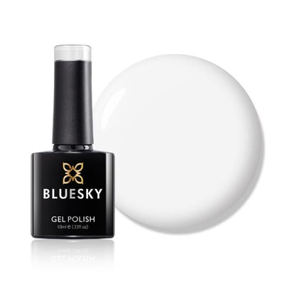 Bluesky Gel Polish Misty Milky White Shade Nails