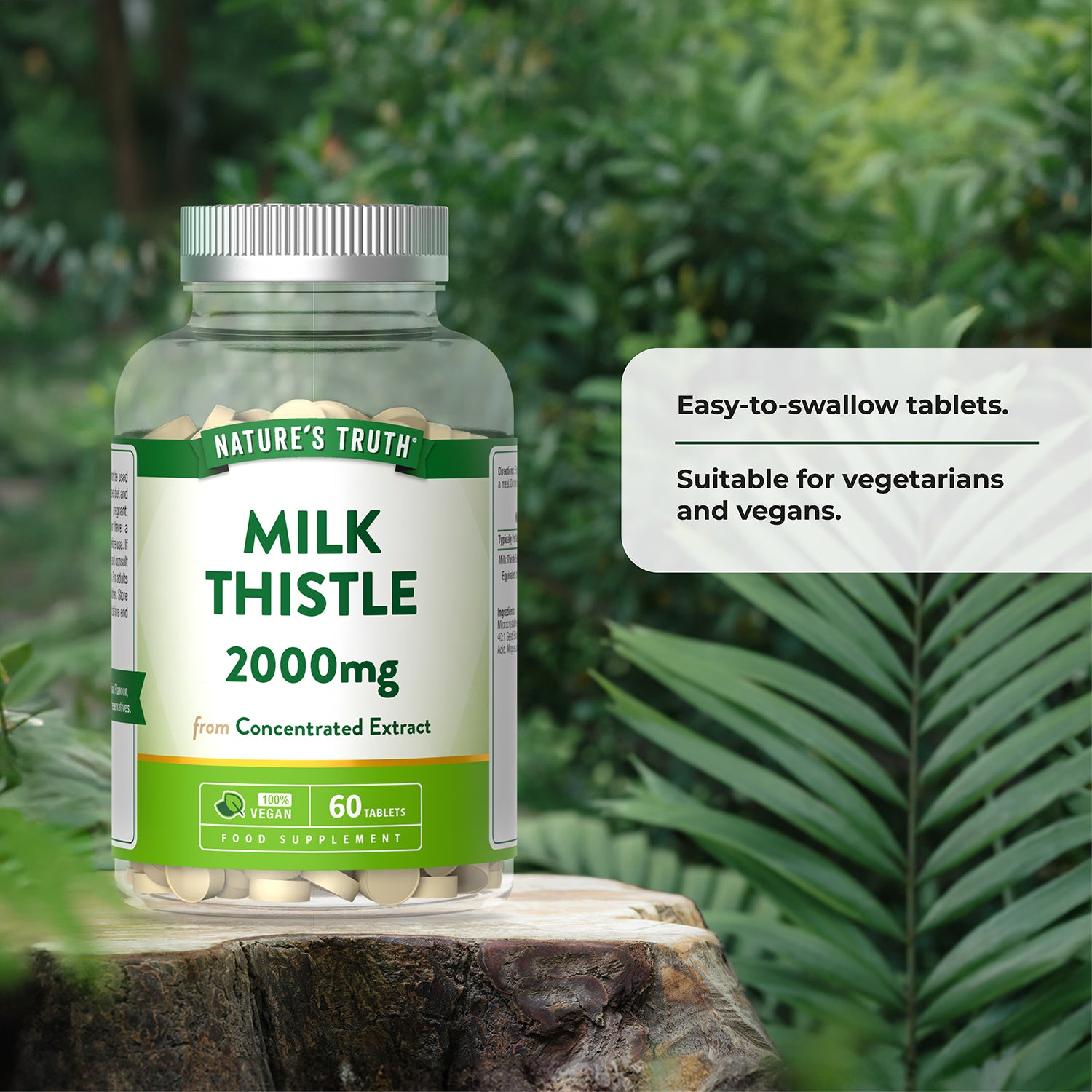 Nature's Truth Milk Thistle 2000mg 60 Tablets (British brand)