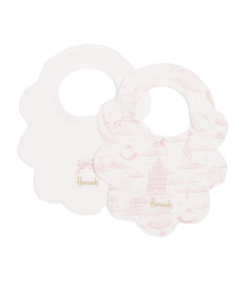 Harrods cotton balloon bib set of 2, imported from the UK