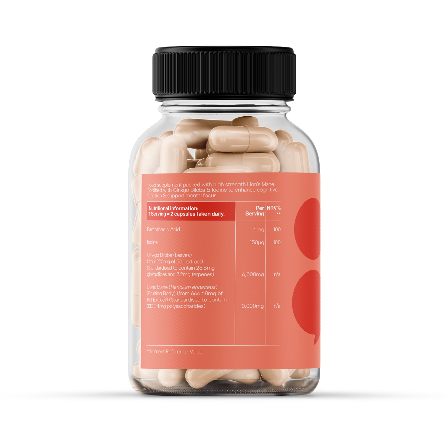 Paused Lions Mane Ultra Focus supplement 60 capsules, UK version