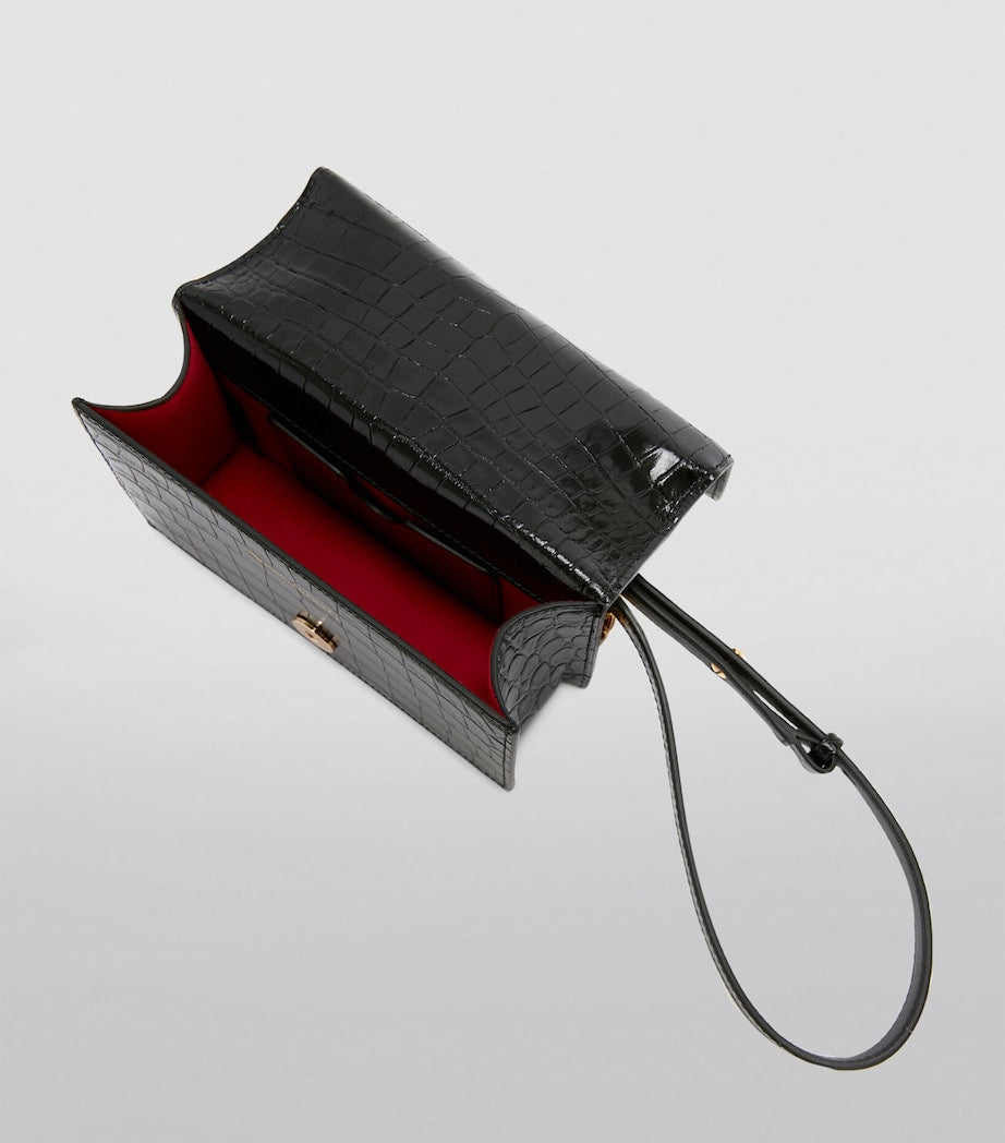 Alexander McQueen leather jewelled satchel, imported from the UK