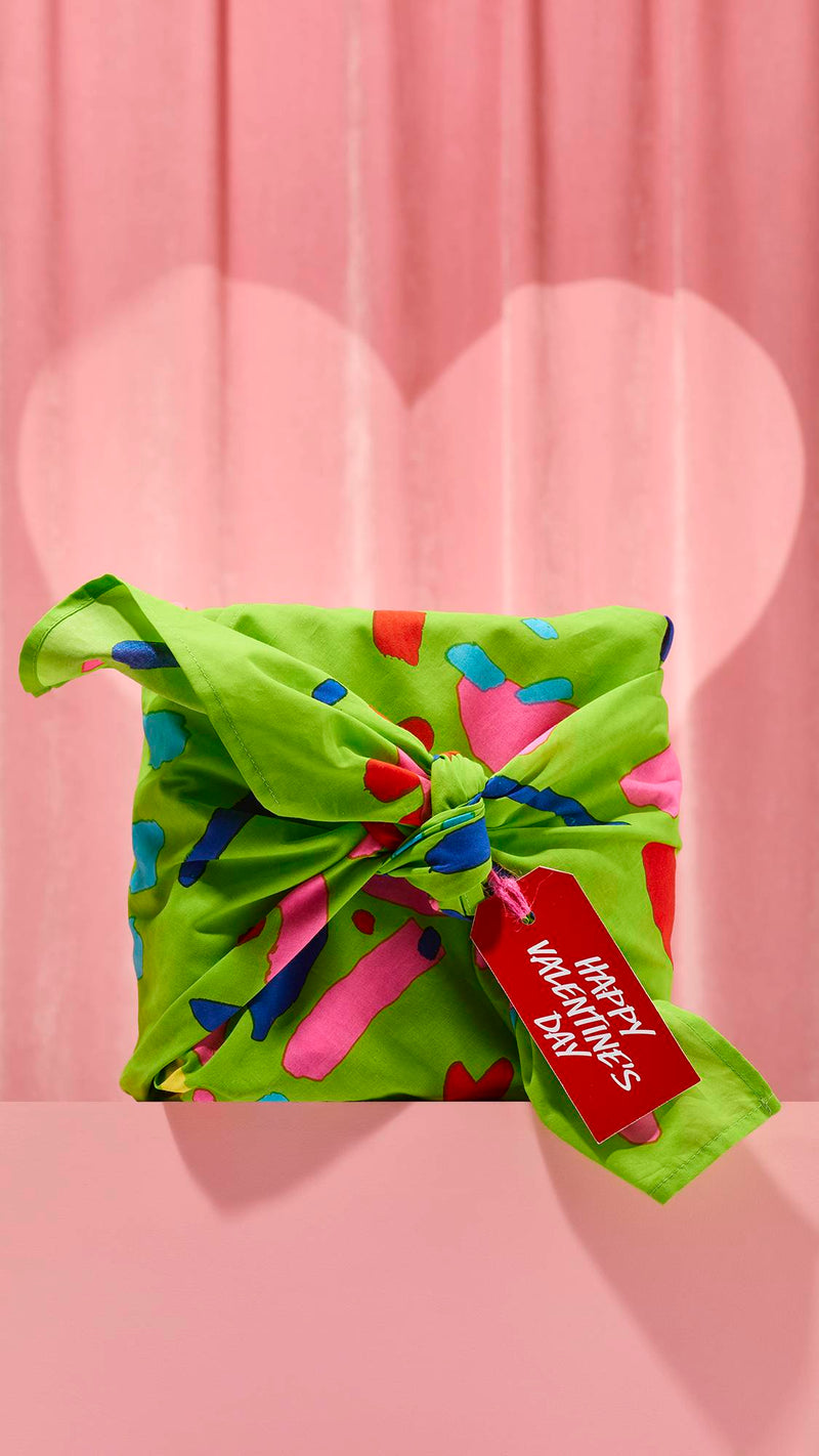 Lush Love Knot fabric gift wrap 100cm - British product