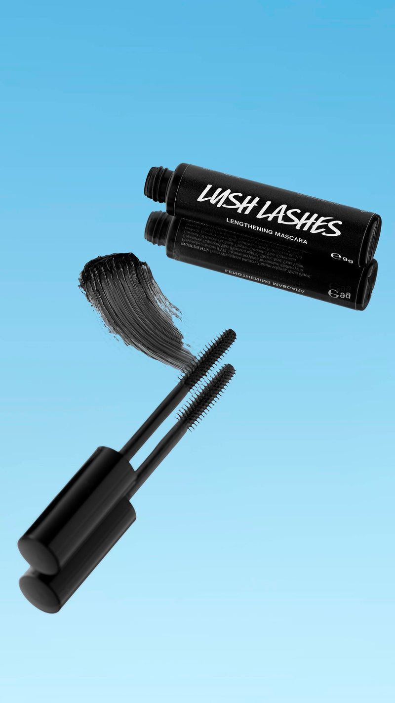 Lush Lashes mascara in jet black, imported from the UK