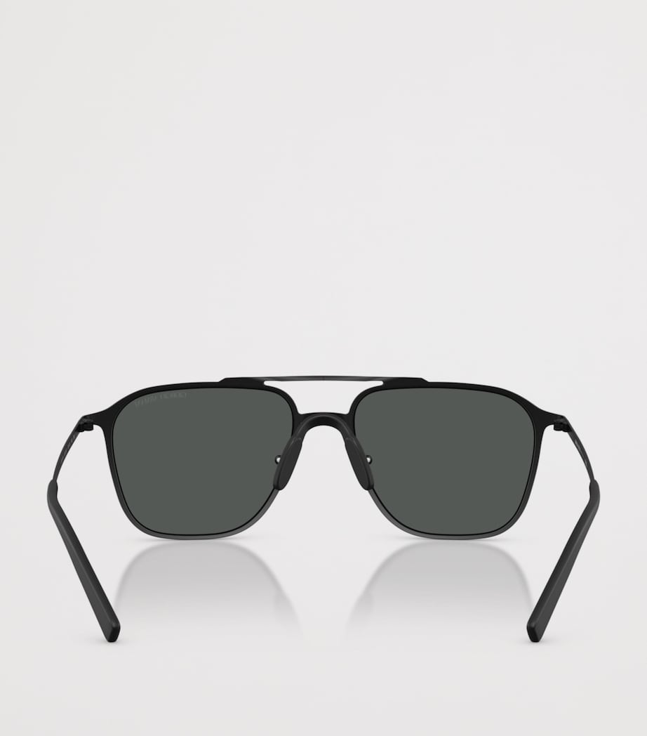 Giorgio Armani metal aviator sunglasses with matte finish (British brand)