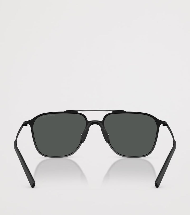 Giorgio Armani metal aviator sunglasses with matte finish (British brand)