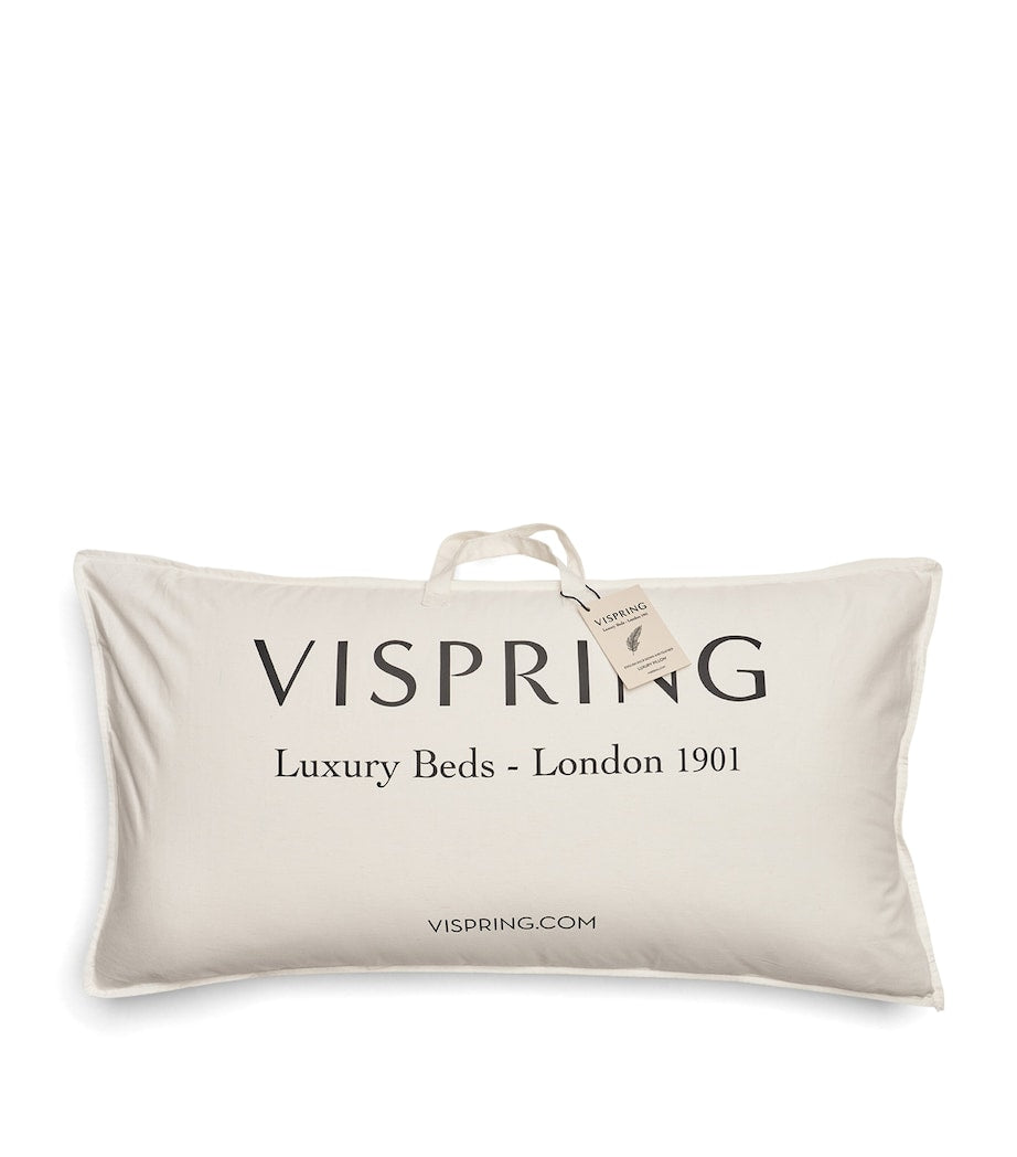 Vispring cotton down-filled pillow 90cm x 50cm (British brand)