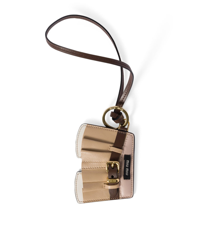Miu Miu leather mini skirt keyring, imported from the UK