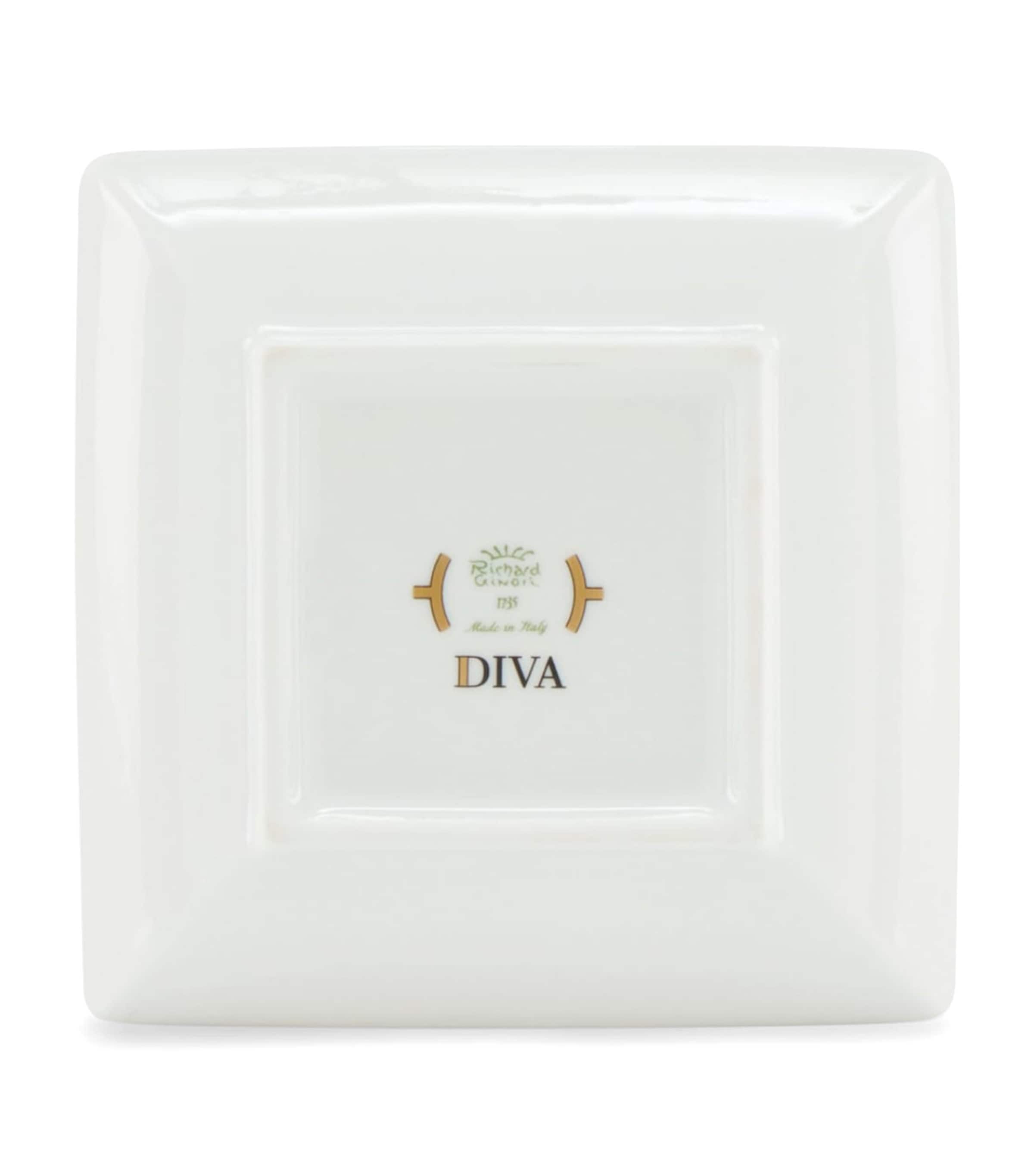 GINORI 1735 porcelain Colonna Diva Square change tray 13.5cm, UK version