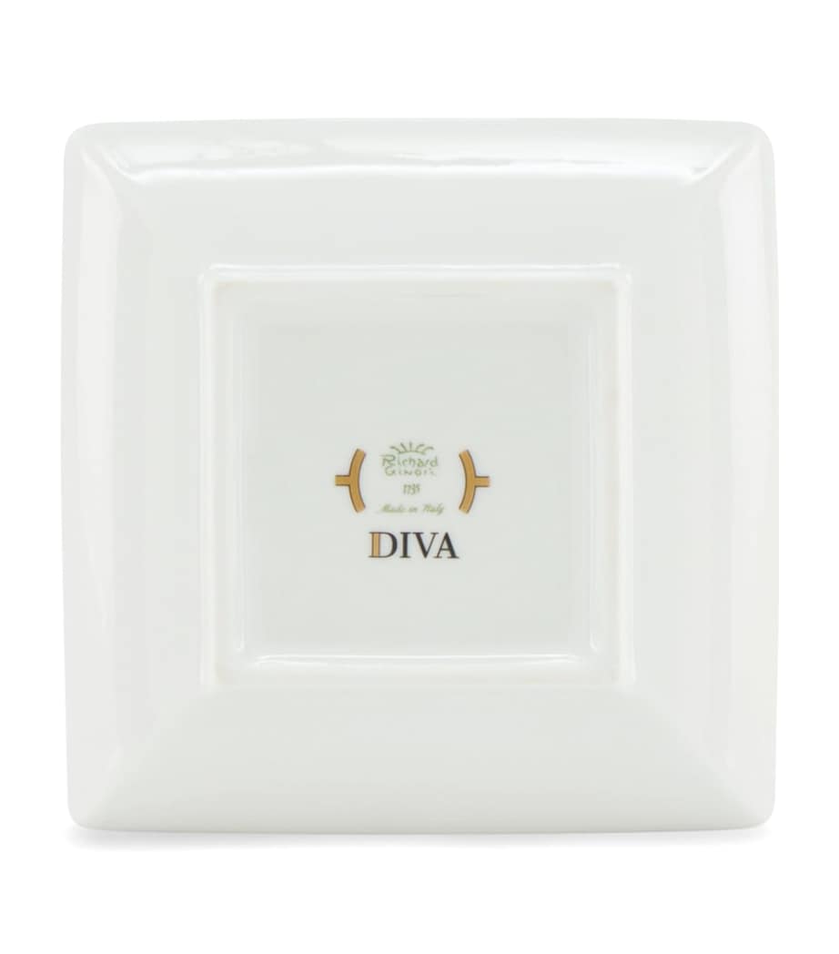 GINORI 1735 porcelain Colonna Diva Square change tray 13.5cm, UK version