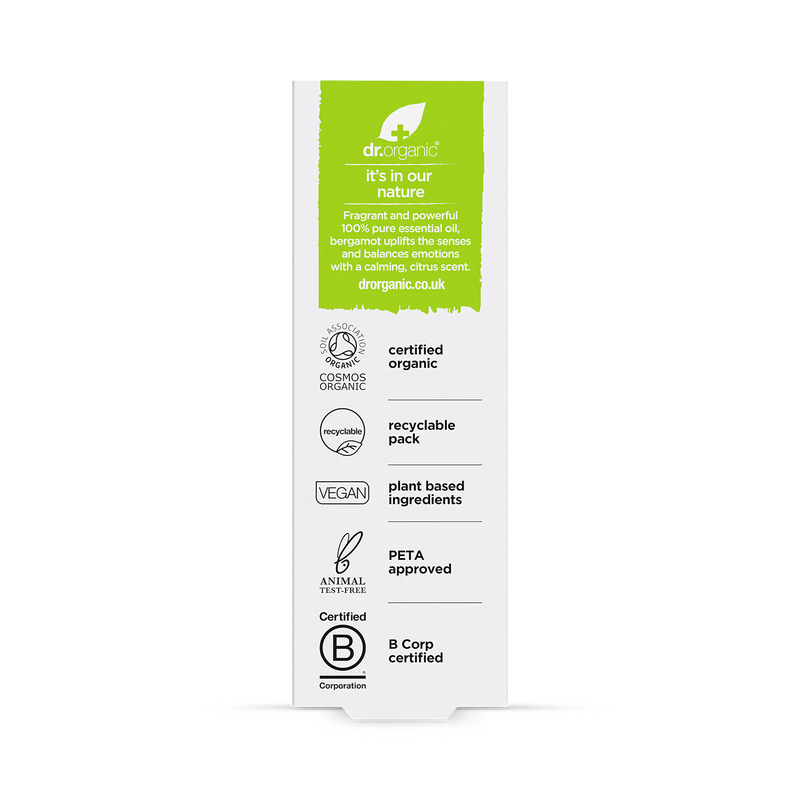 Dr Organic bergamot essential oil 10ml - British product