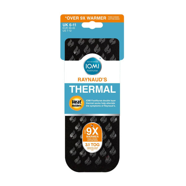 IOMI Ladies thick non slip socks for Raynaud's, UK version