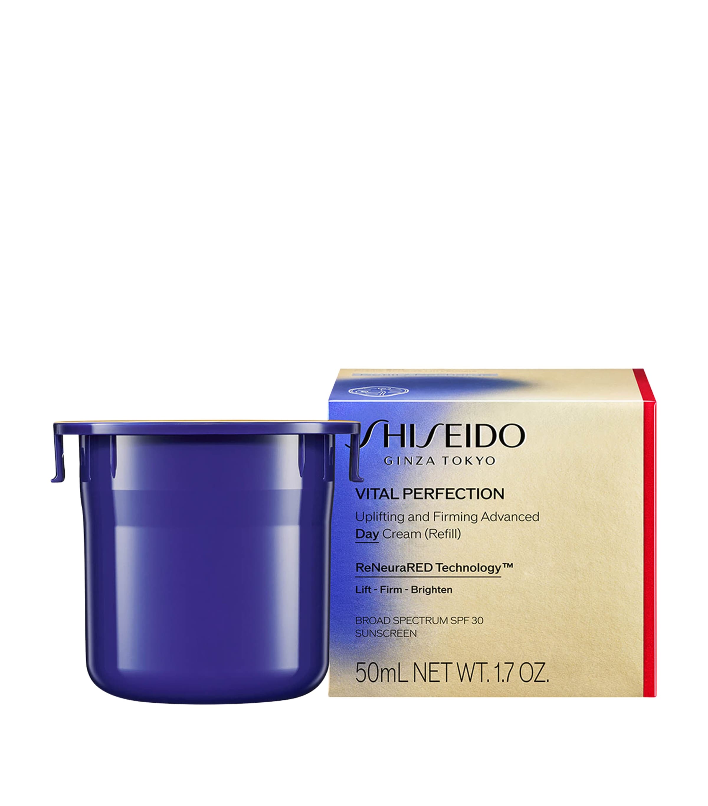 Shiseido uplifting and firming day cream SPF 30 refill 50ml (British brand)