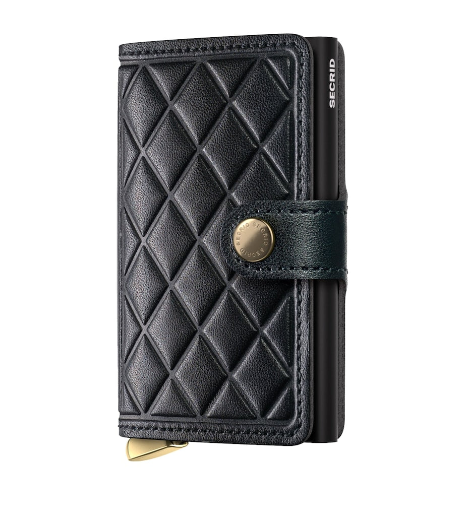 Secrid leather diamond-embossed miniwallet card holder UK version