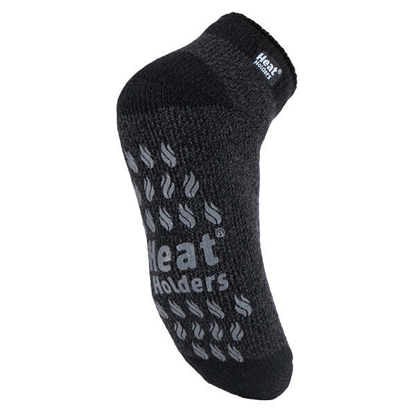 Heat Holders Mens Ankle Thermal Slipper Socks 6-11 UK GOODS Superdrug LC Black / Charcoal  