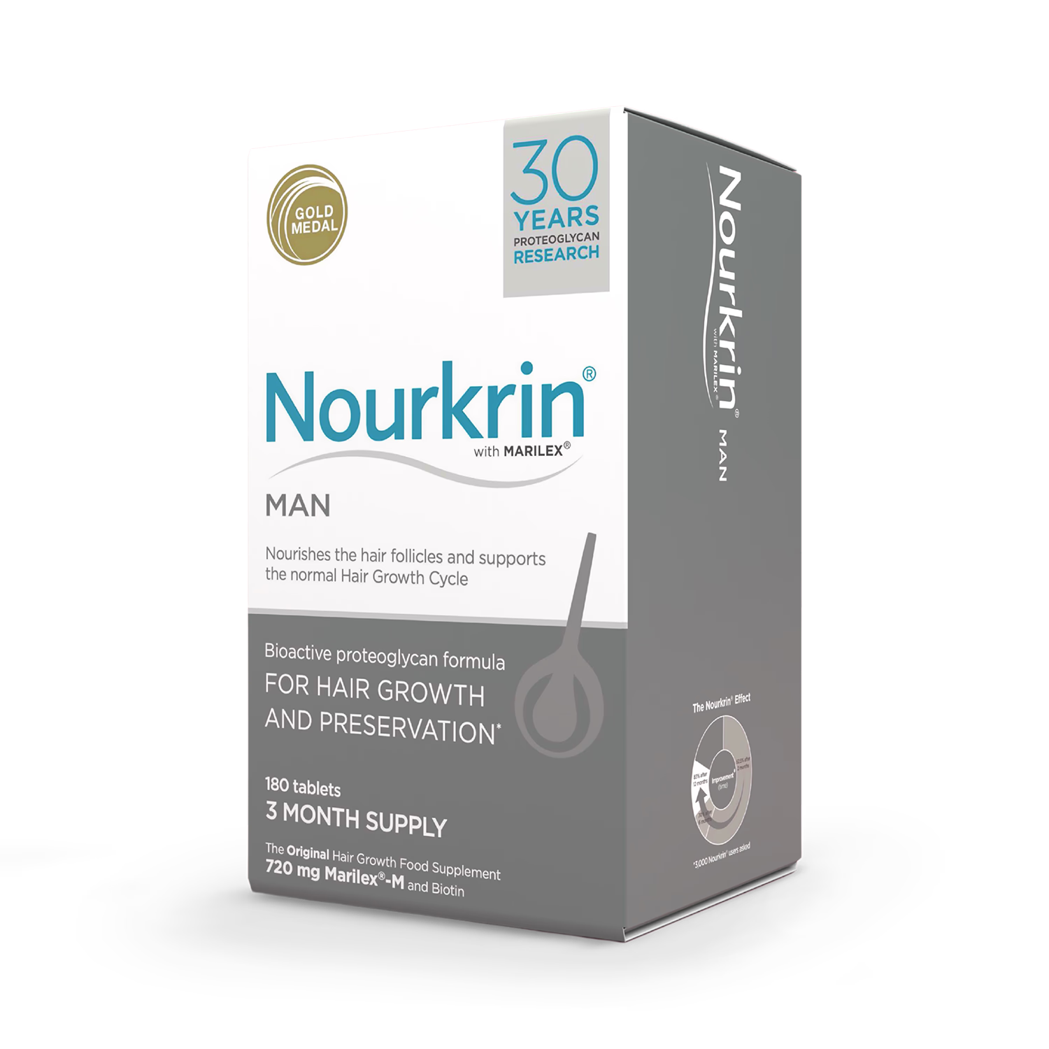 Nourkrin MAN hair supplement 180 tablets, UK version