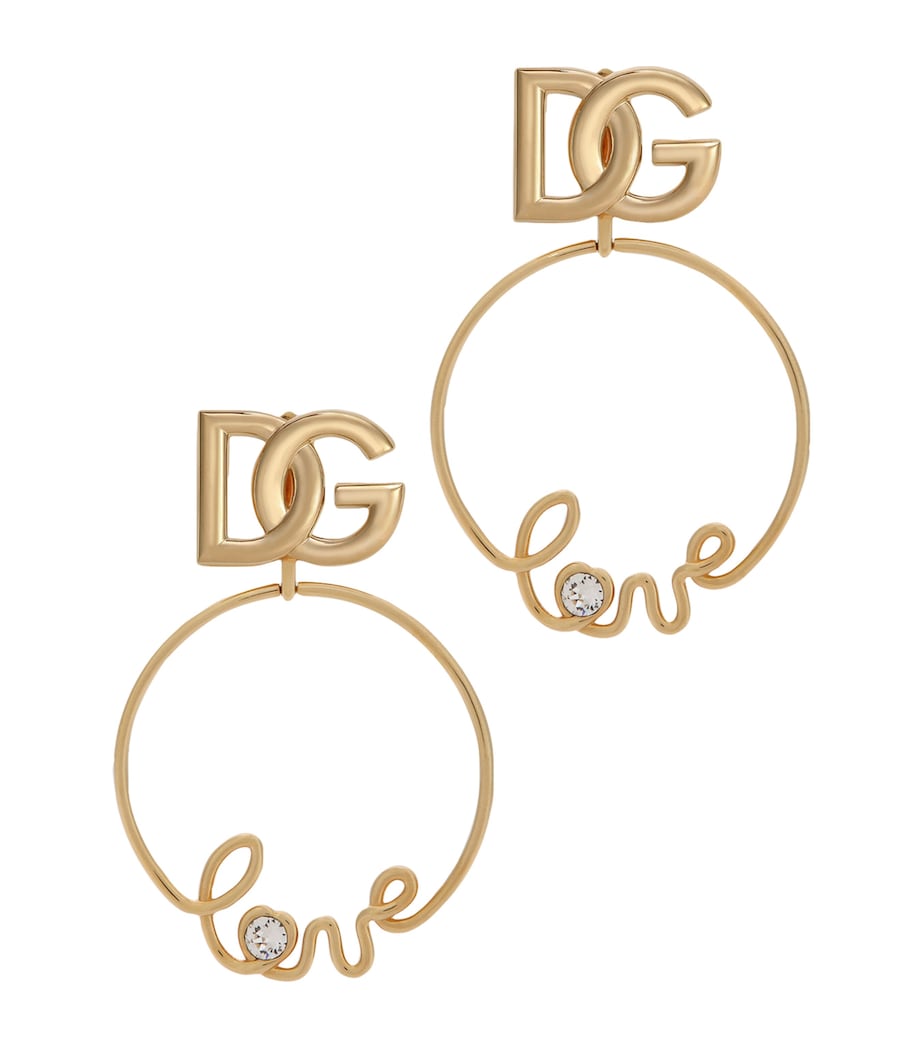 Dolce & Gabbana clip-on logo earrings, imported from the UK