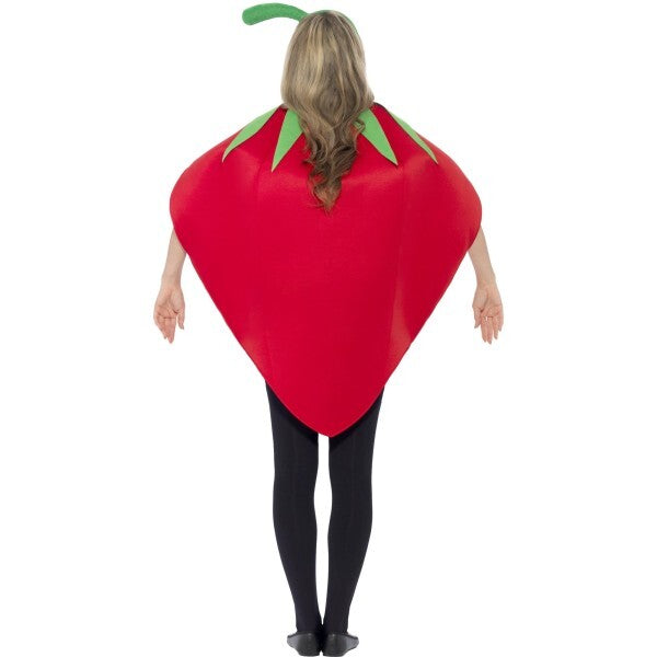 Smiffys strawberry costume red printed tabard headpiece (British brand)