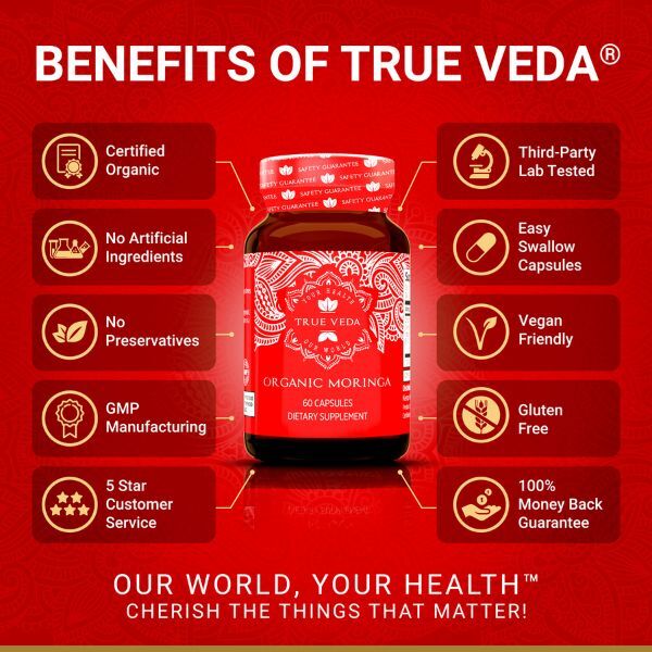 True Veda | Organic Moringa 10:1 Extract | Vegan | 60 Caps GOODS Superdrug   