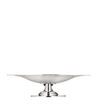 Christofle silver-plated fruit bowl with vine engravings and pedestal base - British product