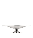 Christofle silver-plated fruit bowl with vine engravings and pedestal base - British product