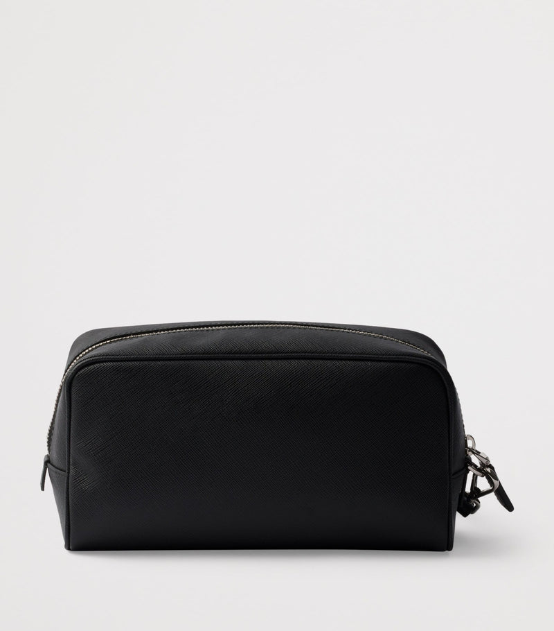 Prada Saffiano leather triangle pouch, imported from the UK