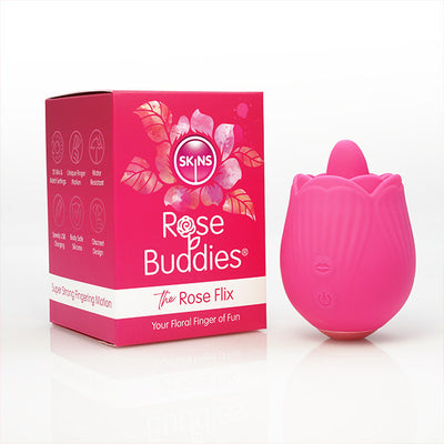 Superdrug Skins Rose Buddies Rose Flix Clitoral Vibrator- Buy online at McGrocer