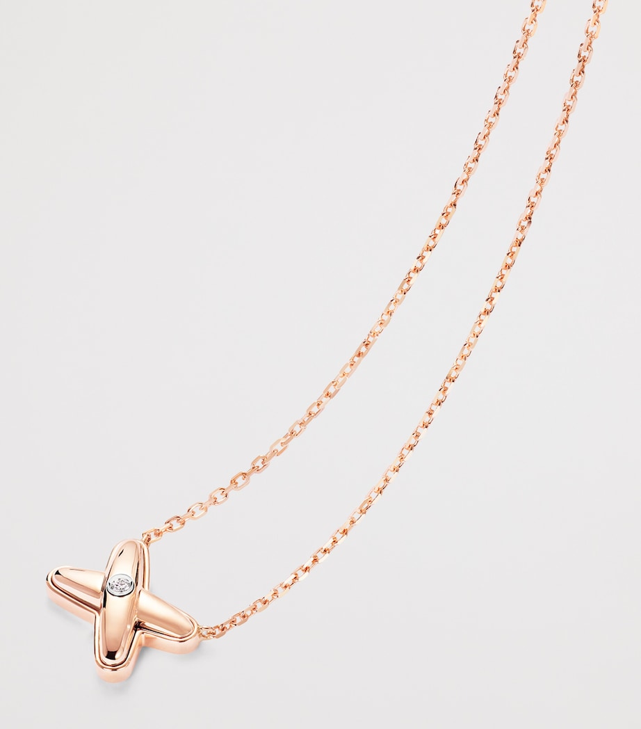 Chaumet rose gold and diamond Jeux de Liens pendant necklace (British brand)