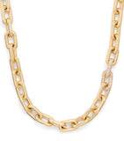 SHAY yellow gold diamond pave necklace, UK version
