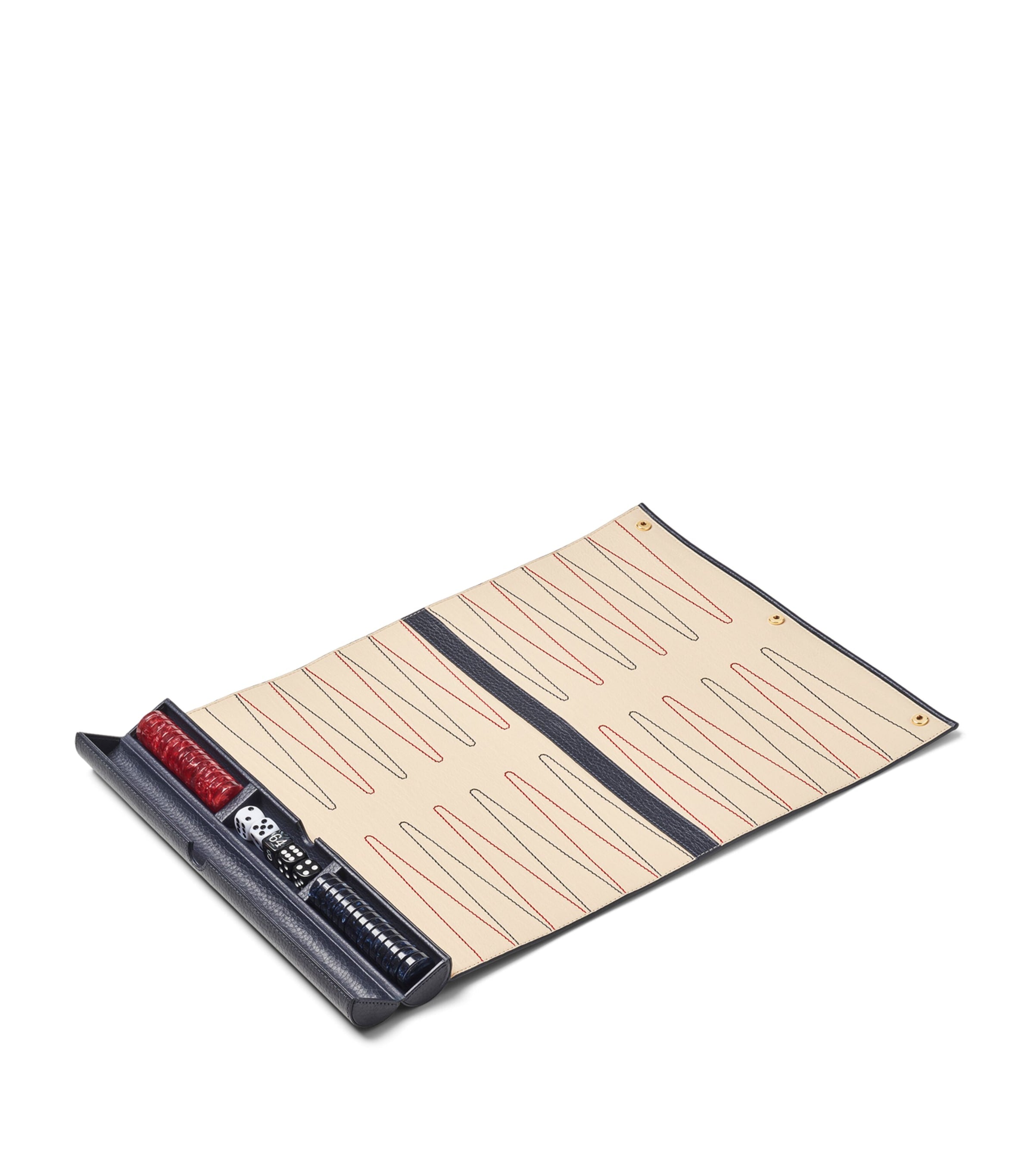 Aspinal of London leather travel backgammon set - British product