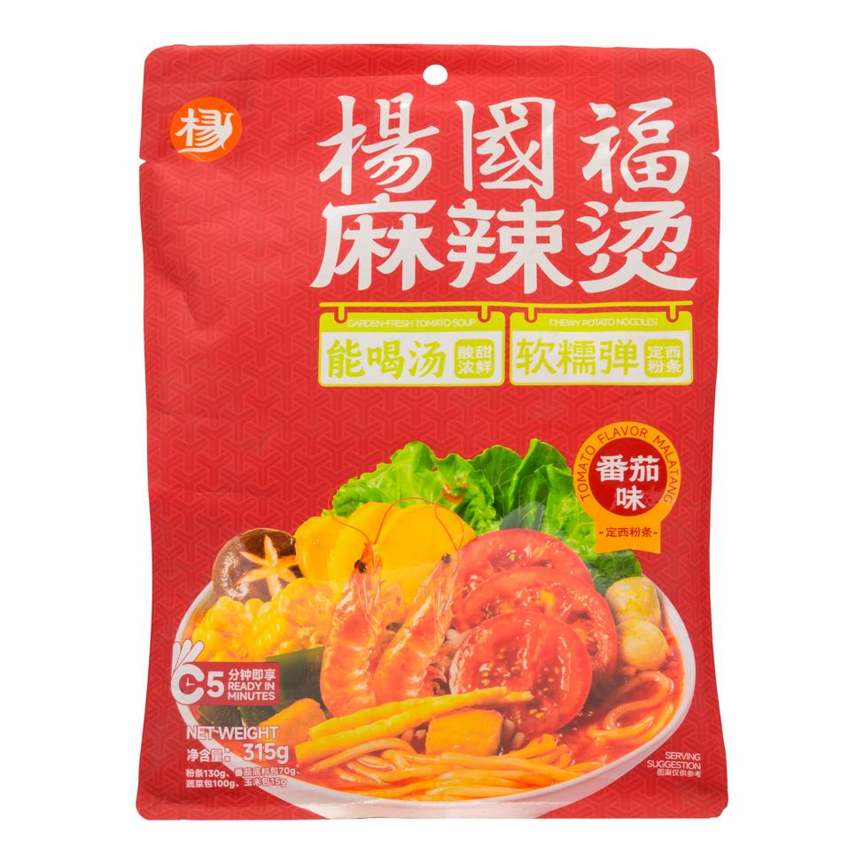 Yang Guo Fu malatang with tomato potato noodles - British product