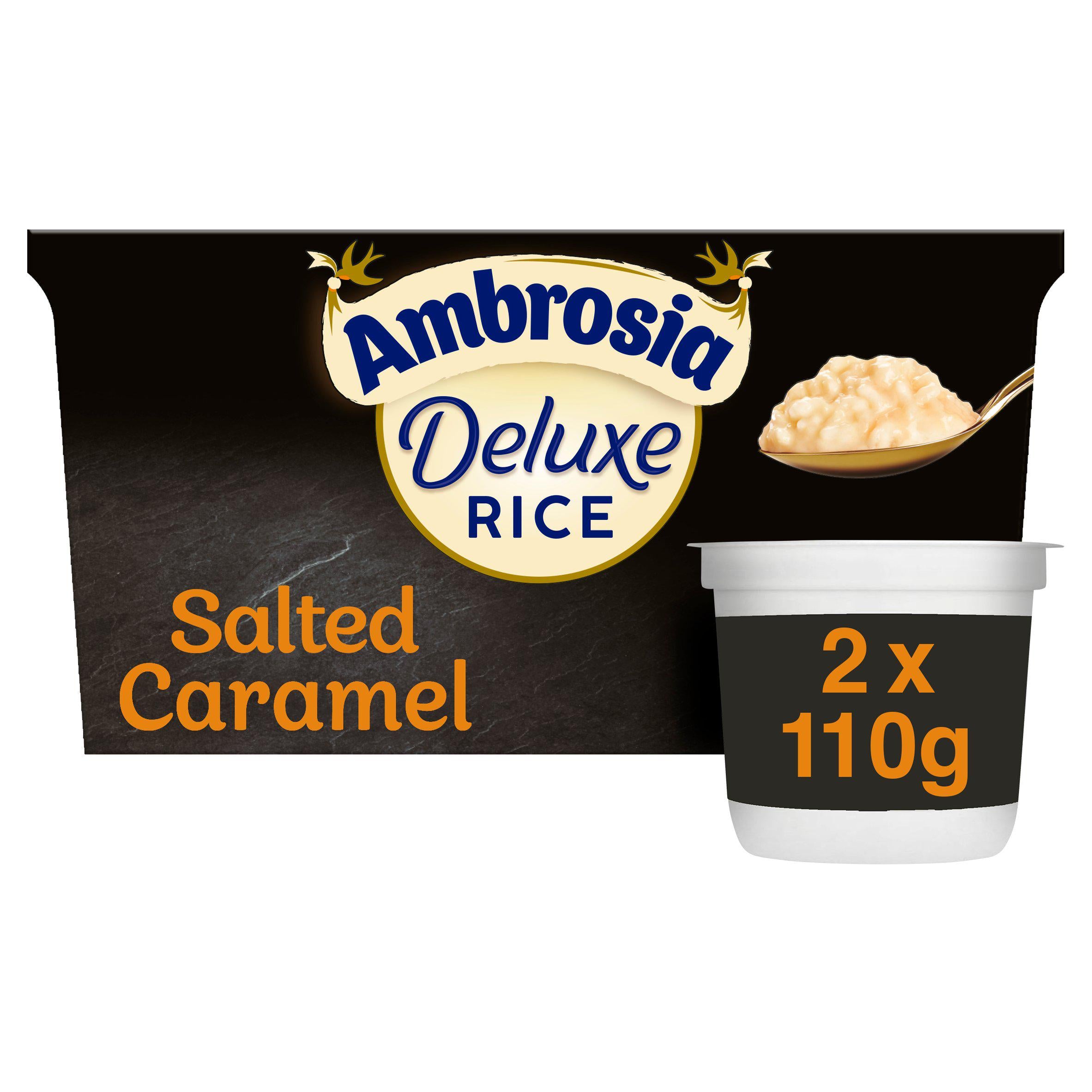 Ambrosia Deluxe Rice Pudding Salted Caramel 2x100g GOODS Sainsburys   